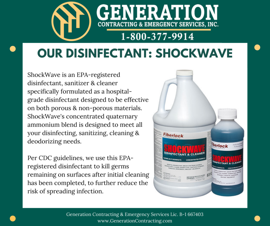 CDC Approved Disinfectant Generation Contracting