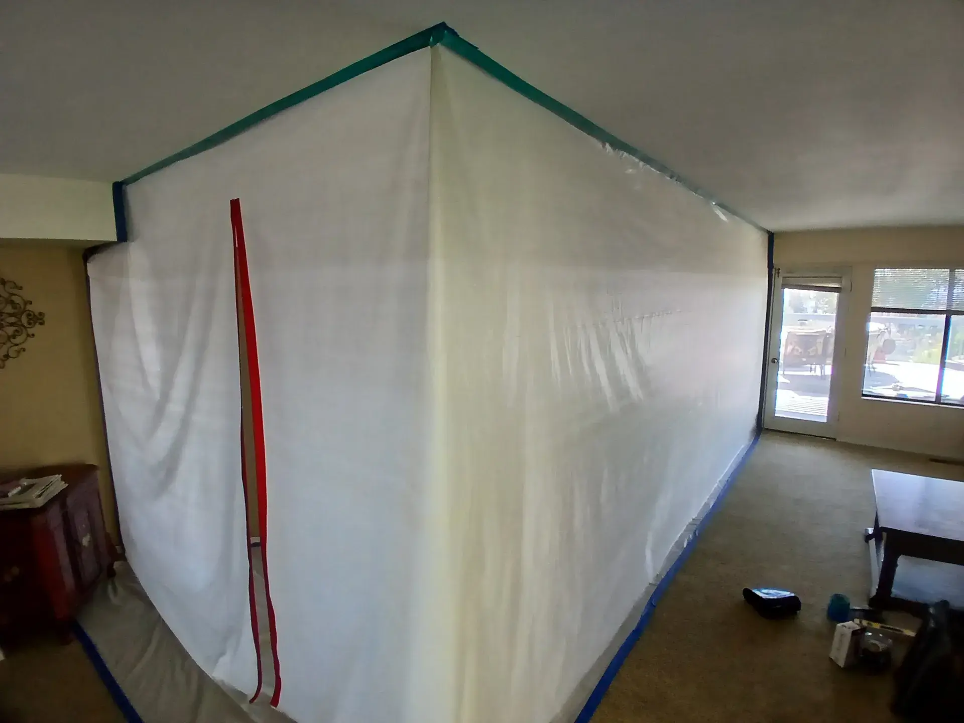 Generation Contracting on the biohazard scene protecting a living room space
