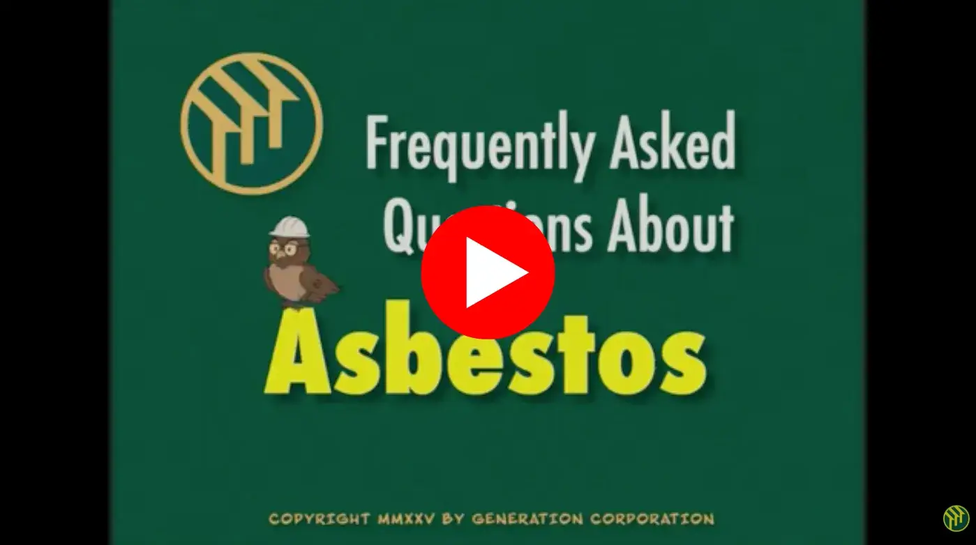 Thumbnail of Asbestos FAQ video by Generation Contracting